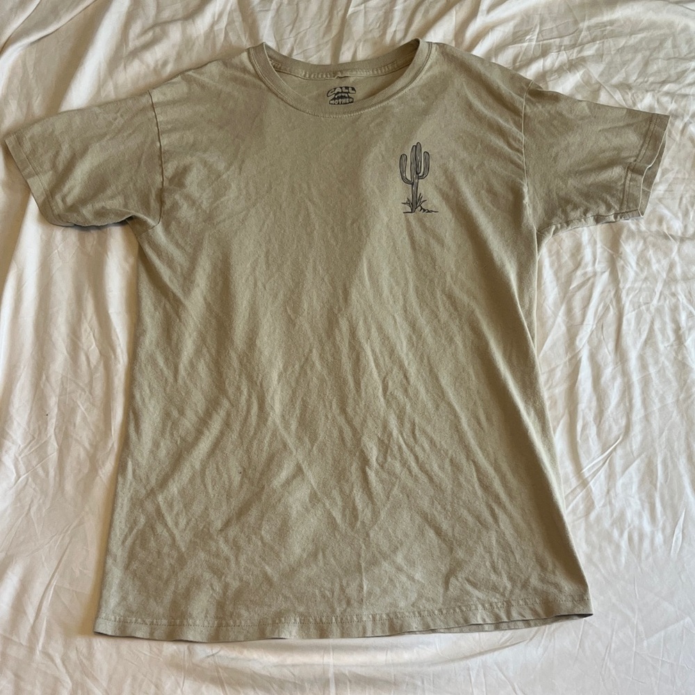 Cactus Graphic Beige T-Shirt